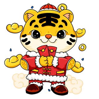 可爱虎年形象卡通新春