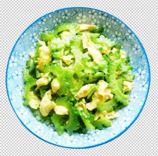 苦瓜炒蛋免扣素材