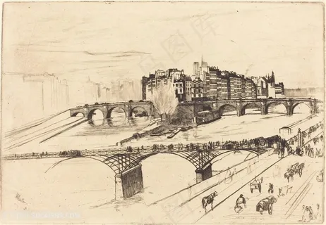 惠斯勒素描风景画 惠斯勒素描风景画