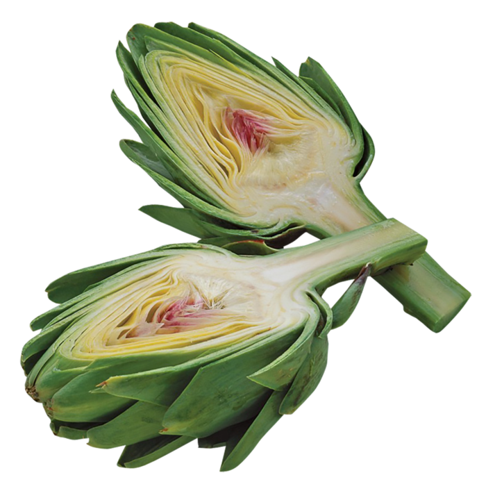朝鲜蓟蔬菜一碟切开