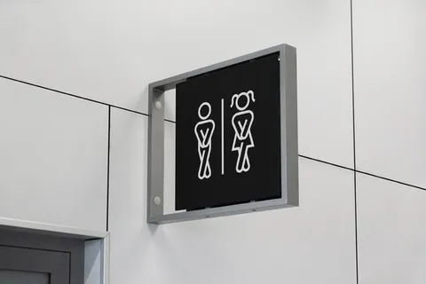 店面视觉公共区域招牌样机Indoor Sign Mockup