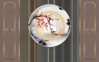 新中式电视背景墙