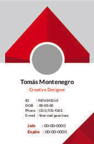 红三角工作证名片