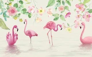 手绘洪烈花卉装饰