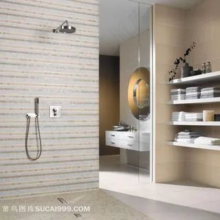 简结洗手间效果图