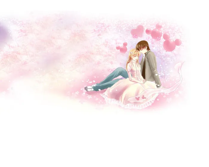LOVE背景唯美公主王子