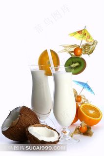 椰子鲜橙猕猴桃椰子汁