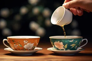 泡茶精美的茶具摄影图