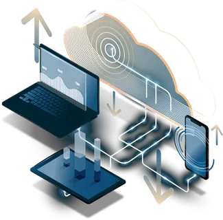 云计算计算机卡通科技kv主视觉素材