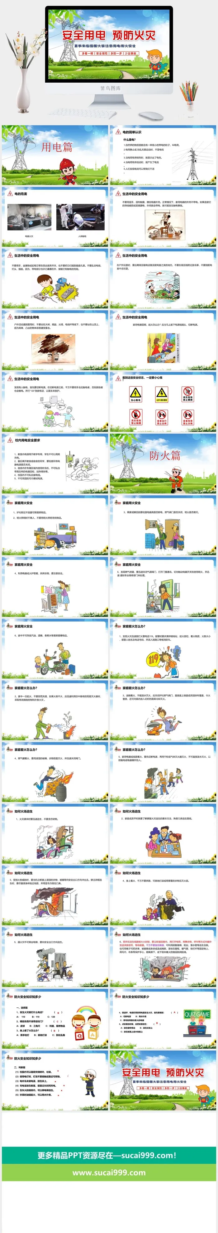 安全用电PPT宣传模板
