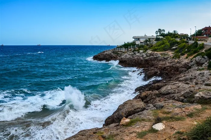 地中海海岸风光素材图