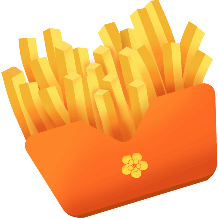 快餐薯条装饰