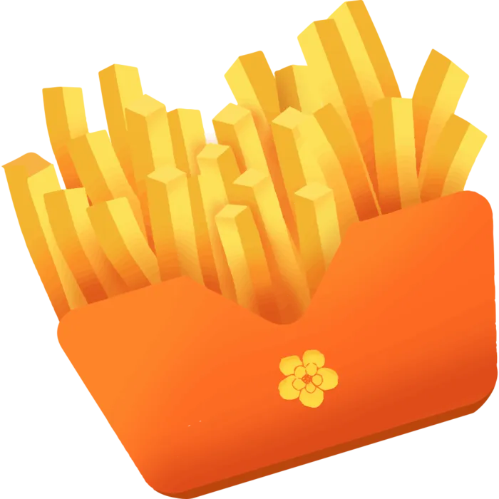 快餐薯条装饰