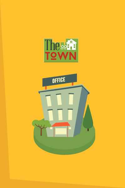 街道建筑矢量扁平插画