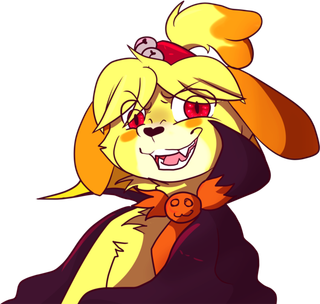 动森黄色小狗卡通