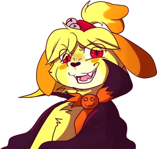 动森黄色小狗卡通