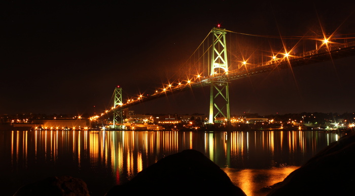 高清唯美城市大桥夜景