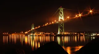 高清唯美城市大桥夜景