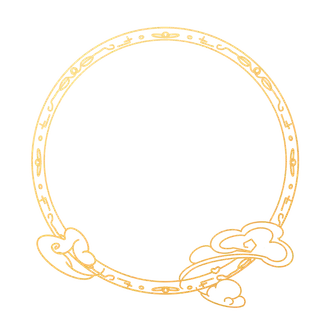 中国风中式传统祥云图案国潮古风边框云纹装饰元素PNG免抠素材图