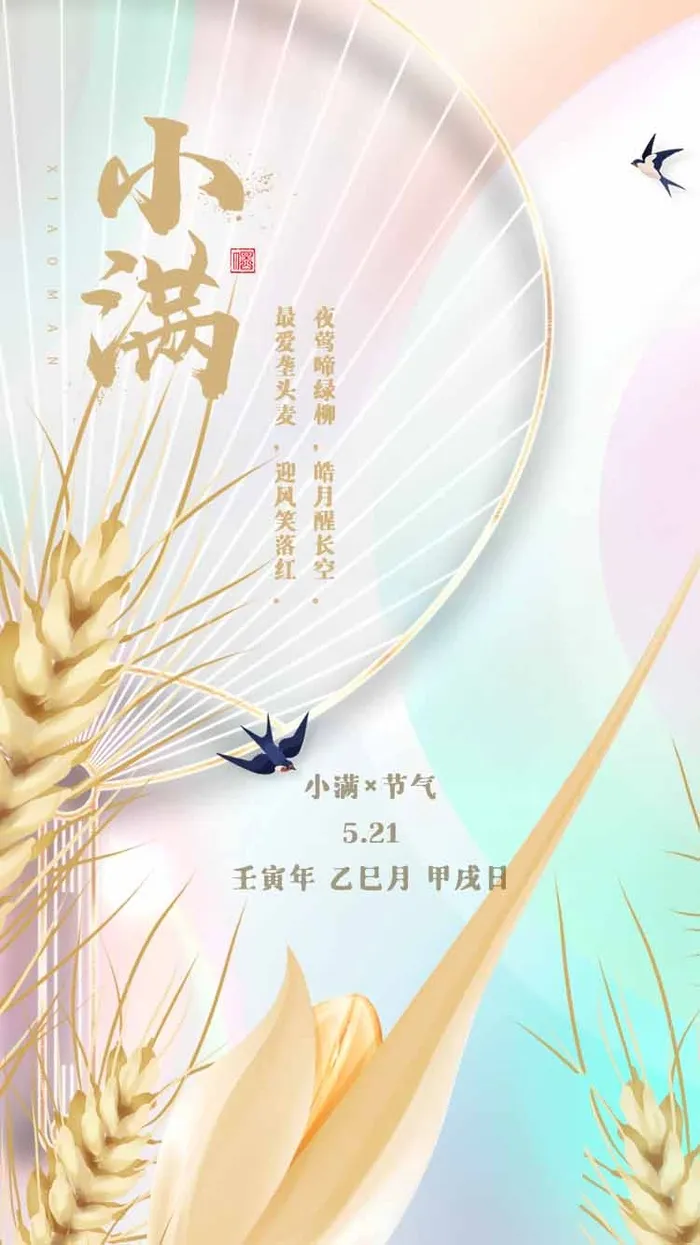 小满 小满节气海报psd模版下载