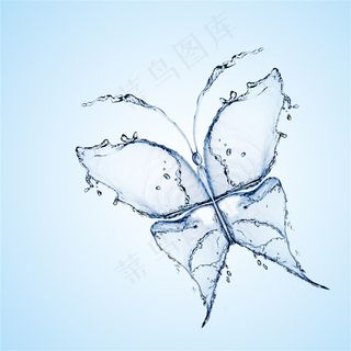 水花蝴蝶形状海报背景高清图片