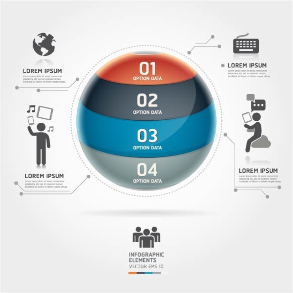 免抠潮流彩色标签