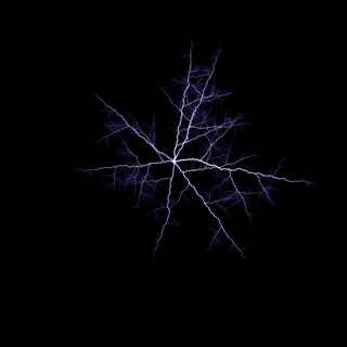 夜空中美丽闪电