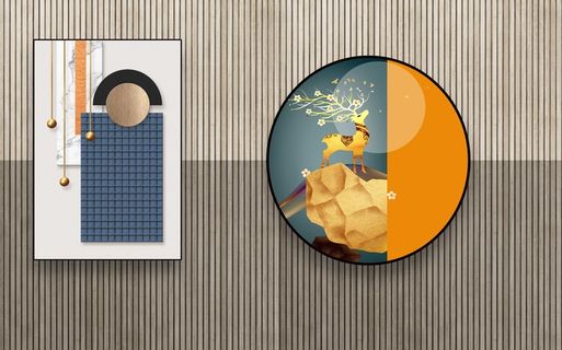 现代简约背景墙