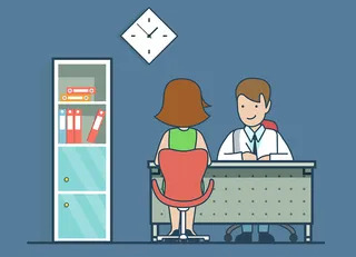 女士去医院看病门诊