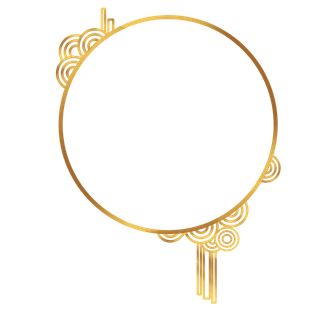 中国风中式传统祥云图案国潮古风边框云纹装饰元素PNG免抠素材图