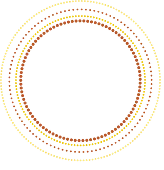橘色圆圈点状线条科技kv主视觉