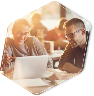 六边形商务素材人物