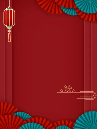 国潮中国风红色海报