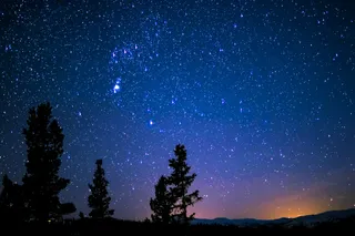 高清唯美星空夜空山林