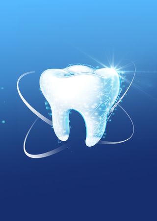 立体牙齿晶莹剔透牙齿