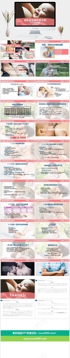 母婴护理PPT模板ppt模版 母婴护理PPT模板ppt模版预览图