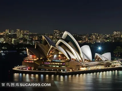 悉尼歌剧院夜景风光素材图片 悉尼歌剧院夜景风光素材图片