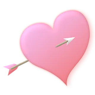 射箭爱心粉色