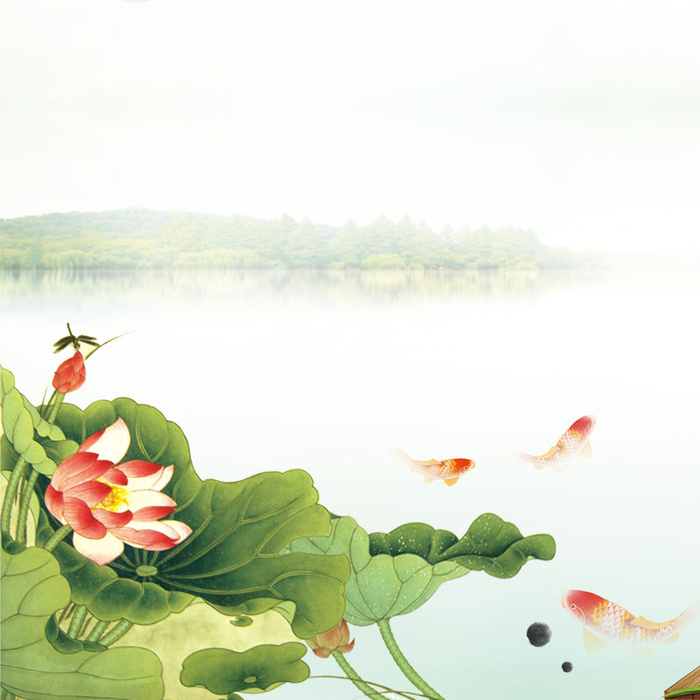 荷花中国风主图