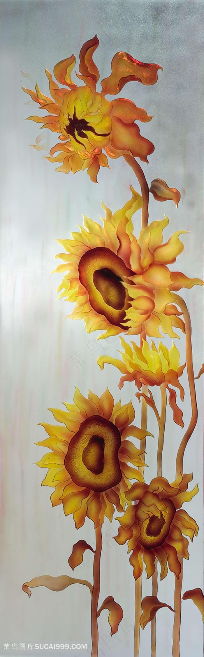 立体浮雕向日葵