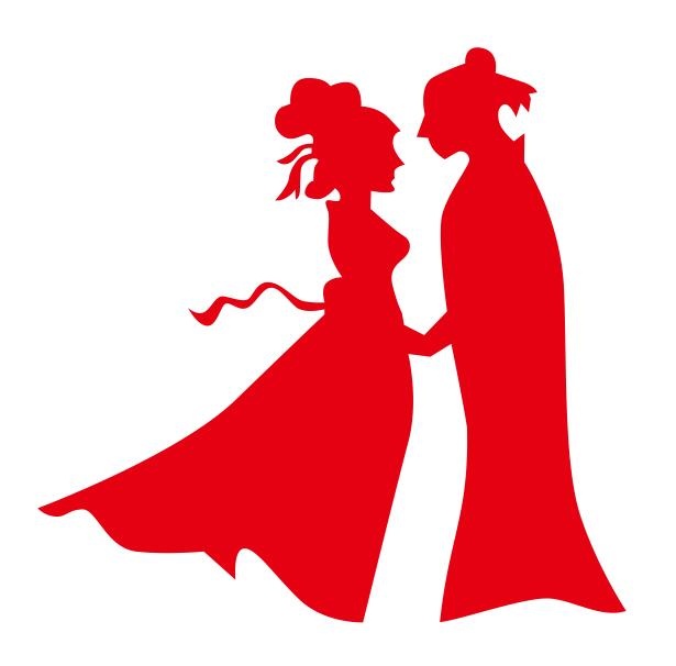 矢量七夕牛郎织女