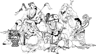 古色古香古典古风花纹八仙过海各显神通