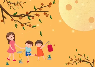 中秋节儿童背景