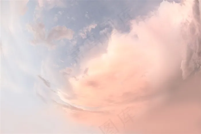 粉色的云朵和天空
