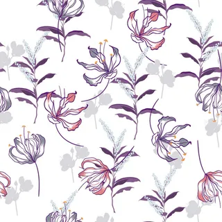 花卉唯美手绘花朵面料纹理手机壳布料面料印花服装矢量图案素材