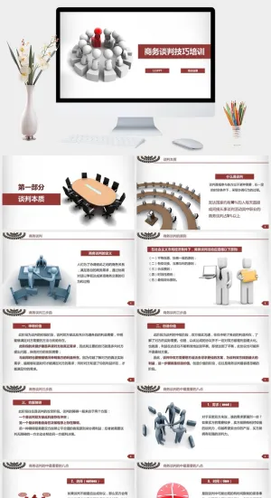 商务谈判技巧培训PPT模板预览图