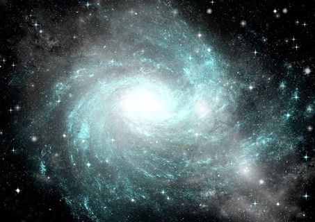 蓝色魔幻旋转星云高清图片 蓝色魔幻旋转星云高清图片