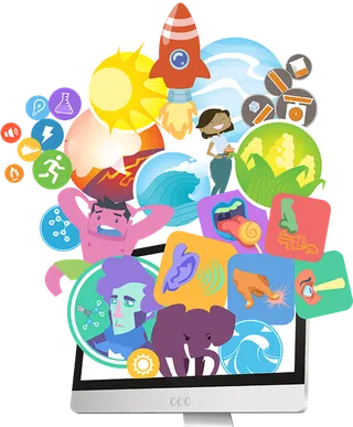 计算机电脑素材卡通少儿兴趣班