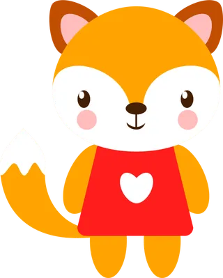 卡通动画动画小动物小狐狸免扣PNG手绘插画图片素材 (51)