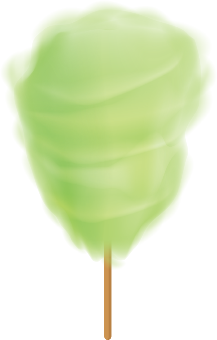 绿色棉花糖免抠素材
